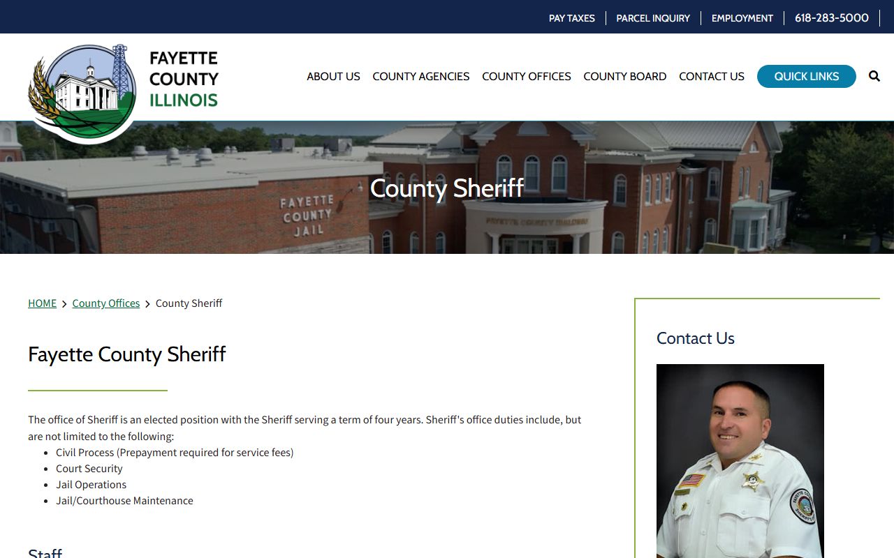 Fayette County inmate population sheriff office record source