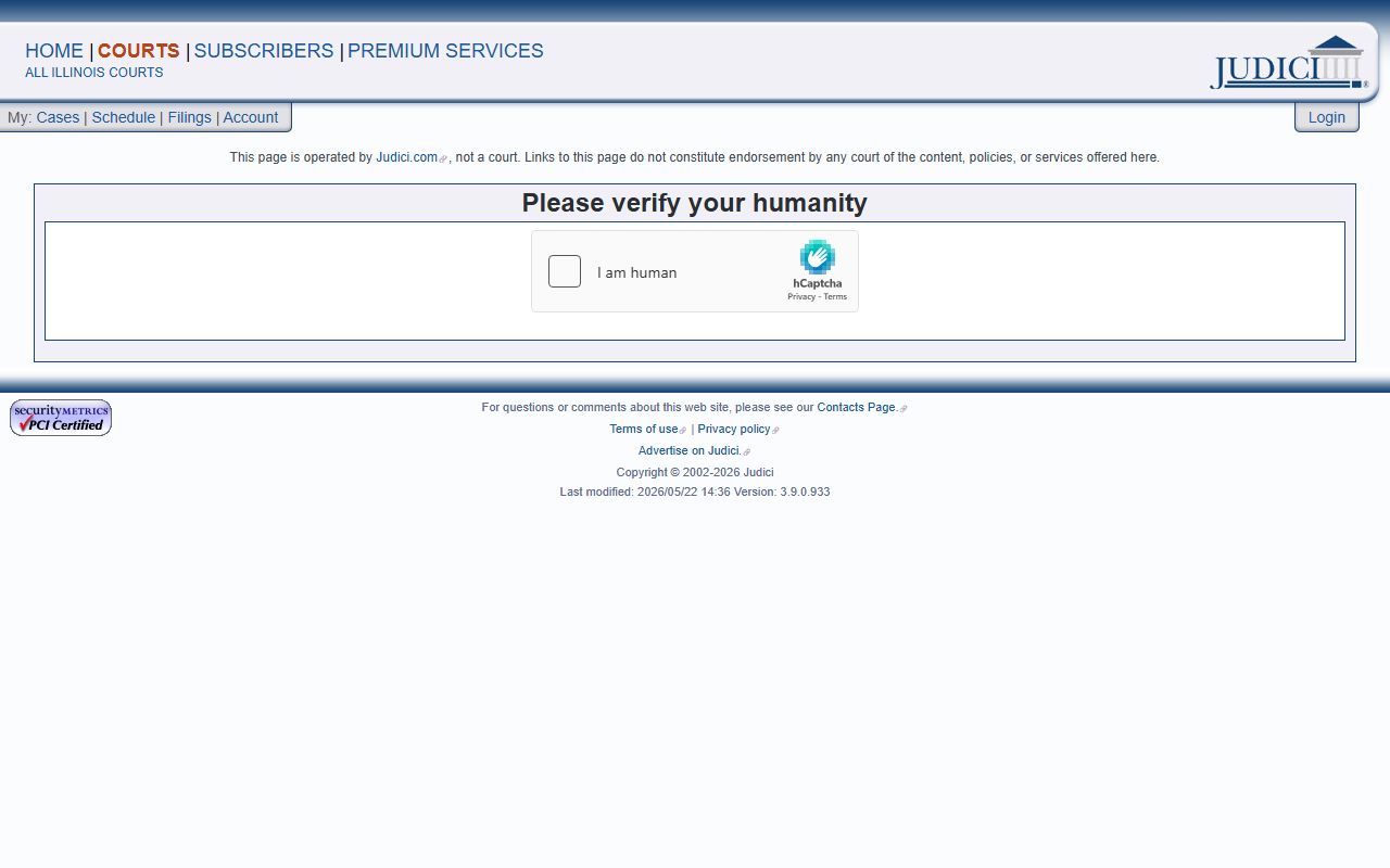 Fayette County court records Judici case search hCaptcha